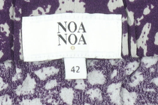 Noa Noa Women's Purple Animal Print Skirt Size 14