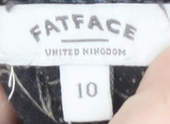 FatFace Women's Black Floral Tunic Blouse Size 10