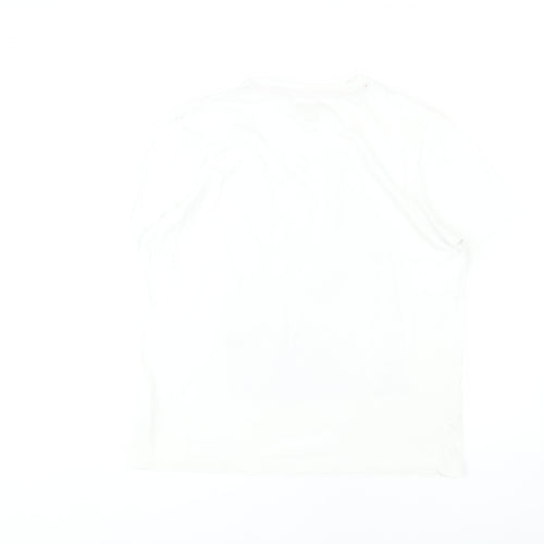 McKenzie Men's White Graphic Print L T-Shirt - Stylish & Comfortable