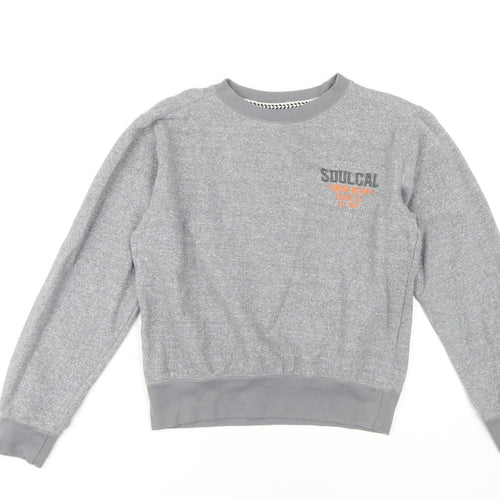 SoulCal & Co Women's Grey Pullover Logo Sweatshirt - M