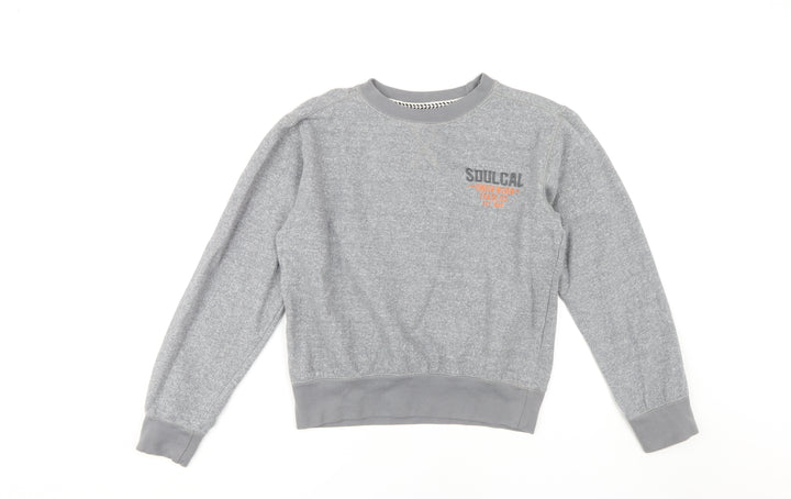 SoulCal & Co Women's Grey Pullover Logo Sweatshirt - M