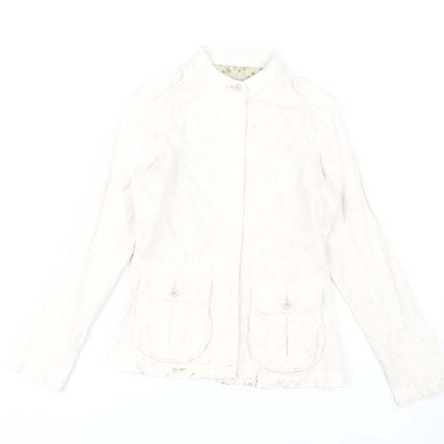 Fat Face Women's Ivory Floral Button Jacket