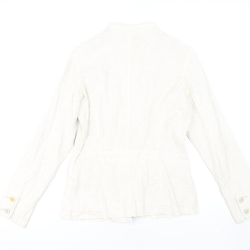Fat Face Women's Ivory Floral Button Jacket