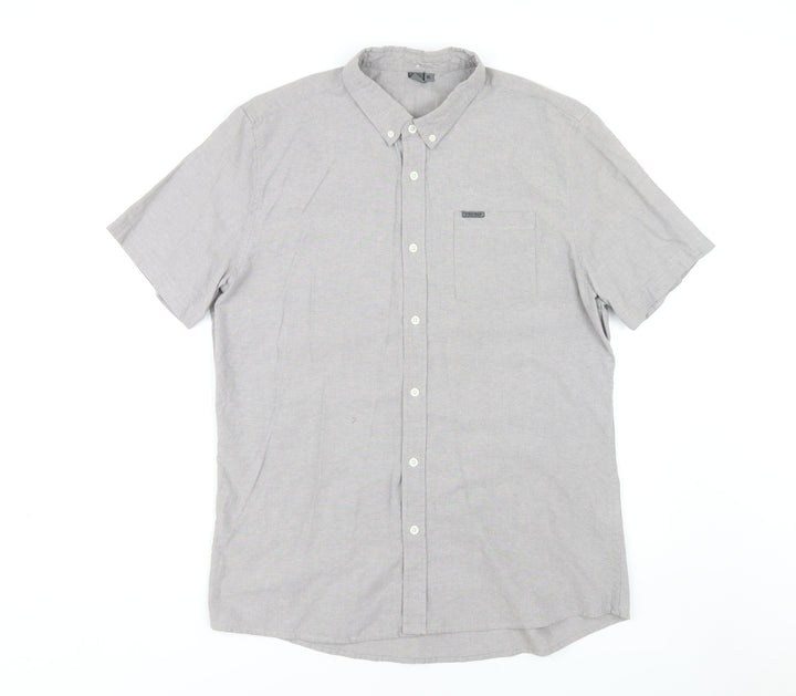 Firetrap Men's Grey XL Short Sleeve Casual Shirt