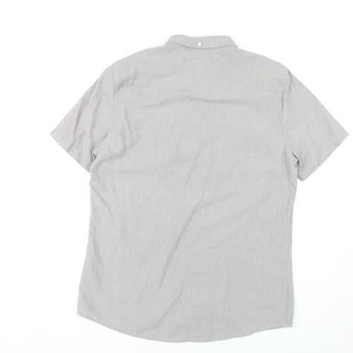 Firetrap Men's Grey XL Short Sleeve Casual Shirt