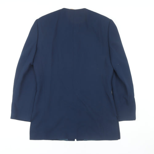 Viyella Women's Blue Jacket, Button Accents, UK 8, Wool Blend