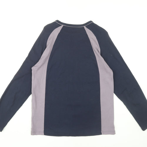 Ted Baker Men's Blue Crew Neck Long Sleeve T-Shirt M