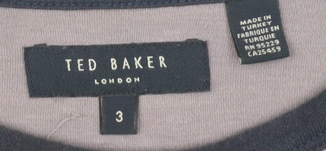 Ted Baker Men's Blue Crew Neck Long Sleeve T-Shirt M