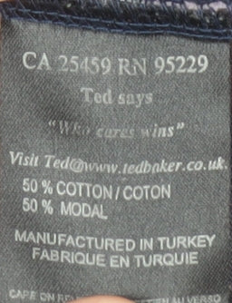 Ted Baker Men's Blue Crew Neck Long Sleeve T-Shirt M