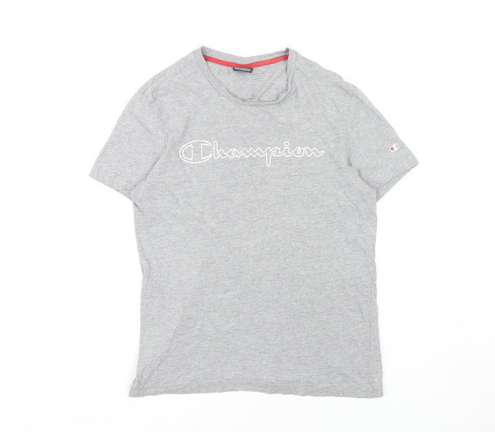 Champion Men's Grey Logo T-Shirt Size S