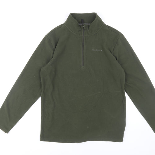 Peter Storm Men's Green Fleece 1/4 Zip Hoodie Size S