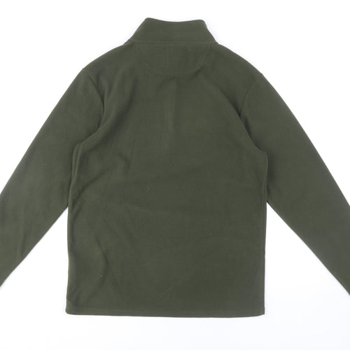 Peter Storm Men's Green Fleece 1/4 Zip Hoodie Size S