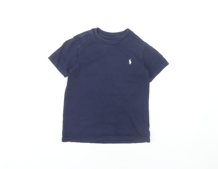 Polo Ralph Lauren Boys' Blue T-Shirt, Logo, Size 5 Years