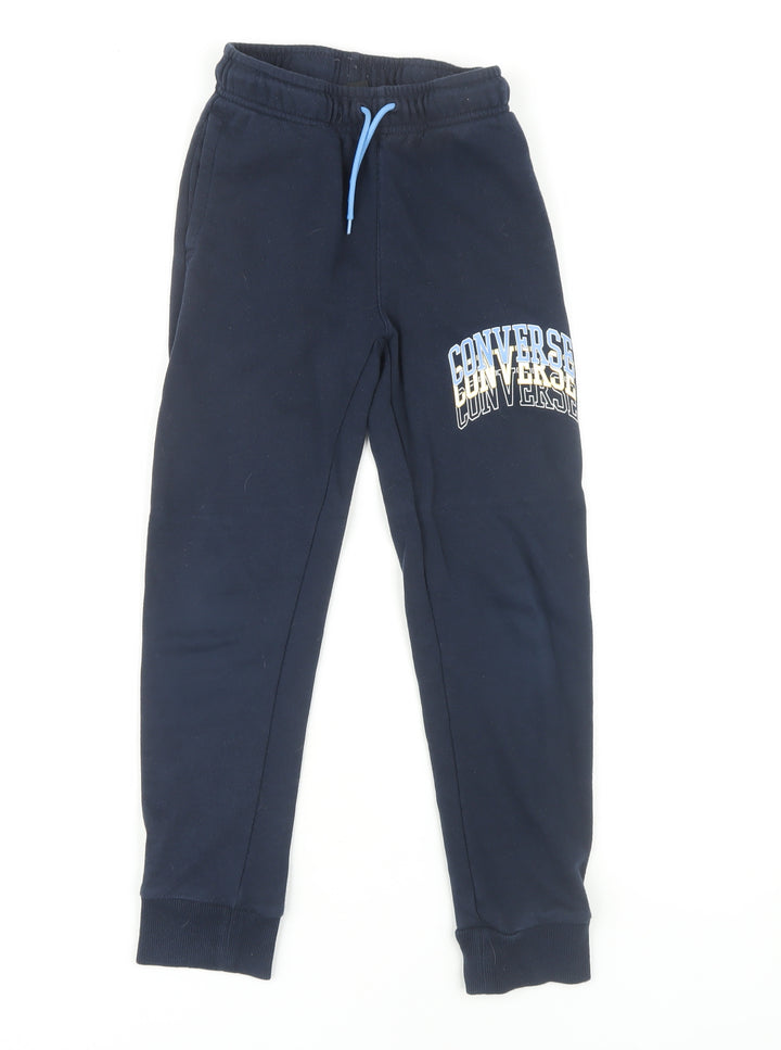 Converse Boys Blue Jogger Trousers Size S Elastic Waist