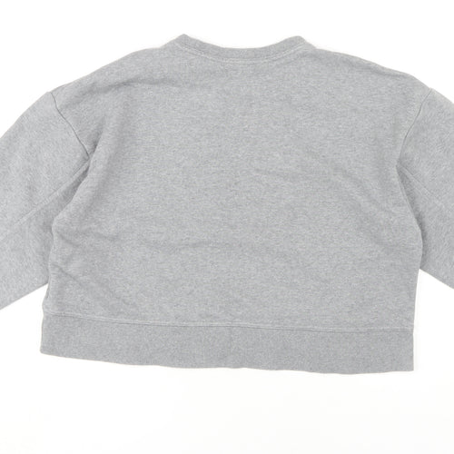 Nike Women's Grey Pullover Sweatshirt, S, Logo
