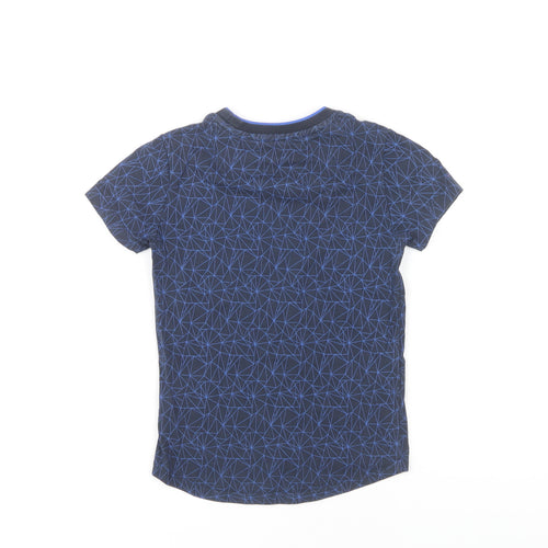 Baker by Ted Baker Boys Blue Geometric T-Shirt 5-6 Years