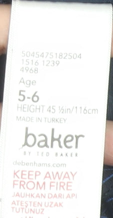 Baker by Ted Baker Boys Blue Geometric T-Shirt 5-6 Years