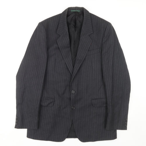 Dunn & Co Men's Grey Long Wool Blazer 40L Striped