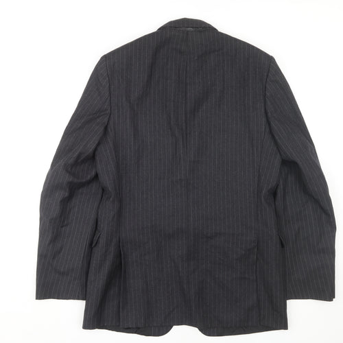 Dunn & Co Men's Grey Long Wool Blazer 40L Striped