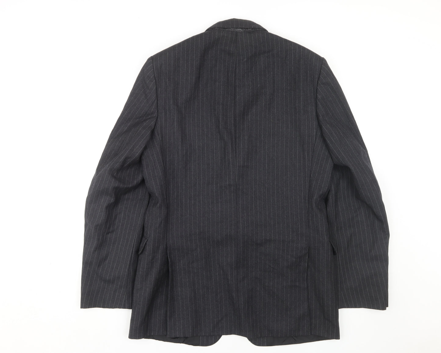 Dunn & Co Men's Grey Long Wool Blazer 40L Striped