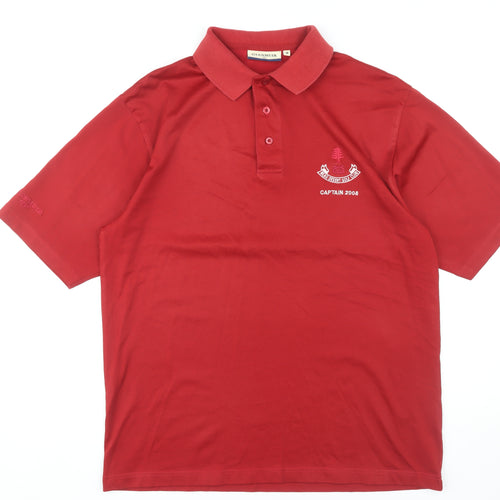 Glenmuir Men's Red Polo Shirt Size M Golf Casual