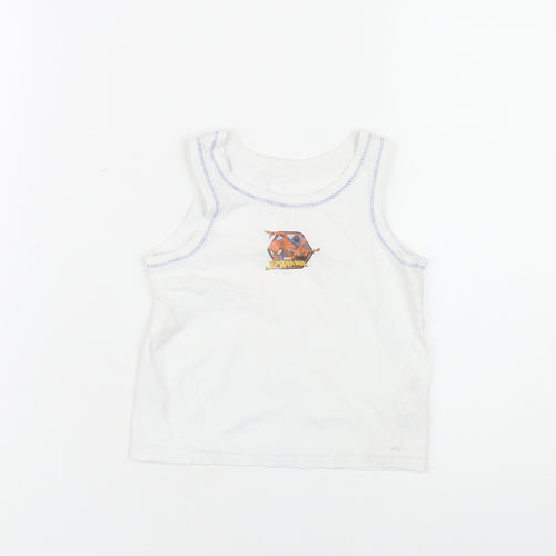 Marvel Boys White Spiderman Tank Top 3-4 Years