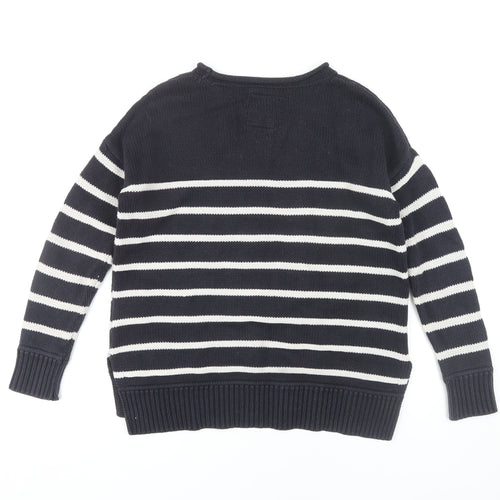 Superdry Women's Black Striped Pullover Jumper S