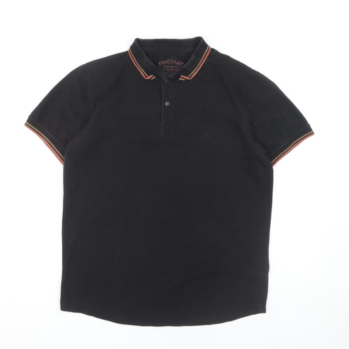 Firetrap Men's Black Short Sleeve Polo Shirt