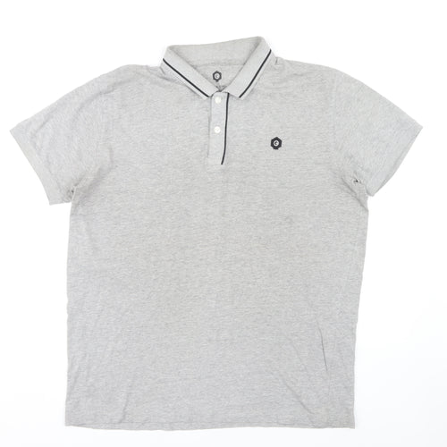 Jack & Jones Men's Grey XL Cotton Polo Shirt