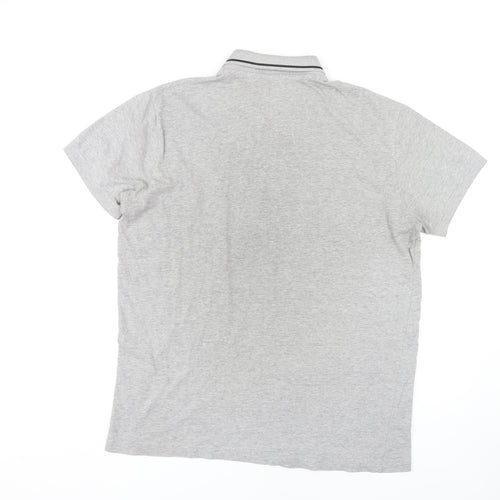 Jack & Jones Men's Grey XL Cotton Polo Shirt
