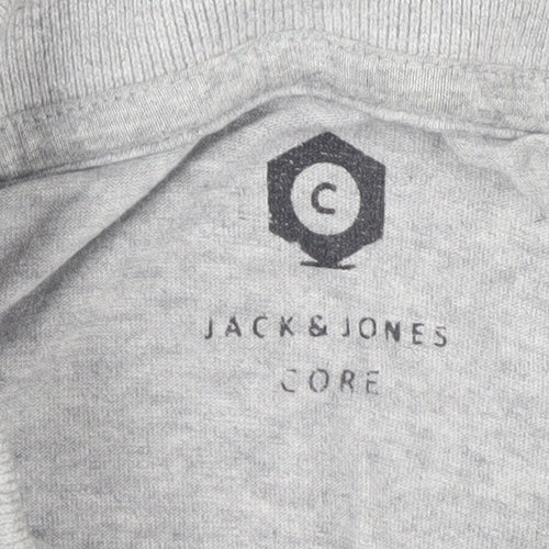 Jack & Jones Men's Grey XL Cotton Polo Shirt
