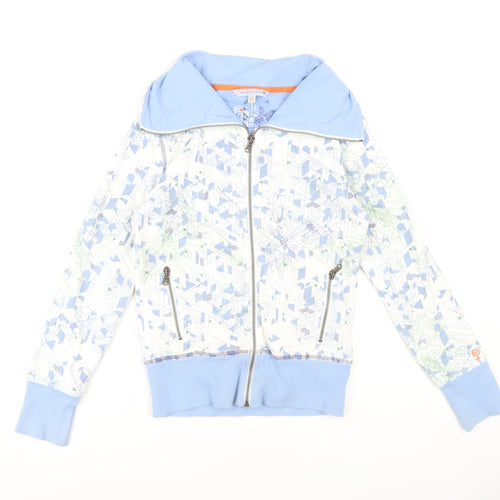 Fat Face Girls Blue Geometric Full Zip Hoodie 12Y