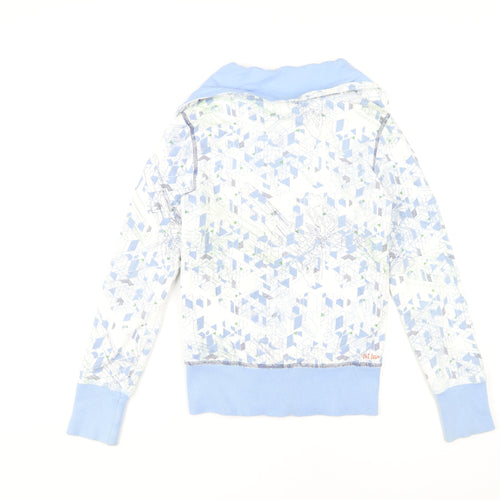 Fat Face Girls Blue Geometric Full Zip Hoodie 12Y