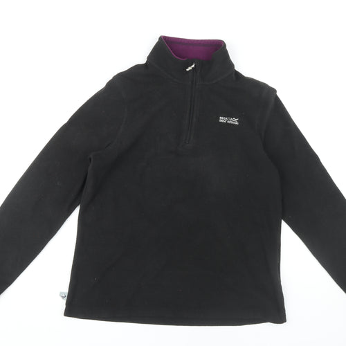Regatta Women's Black Pullover Fleece Sweatshirt Size 12