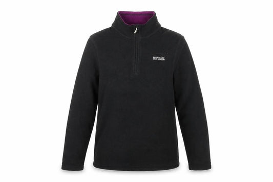 Front view of Regatta Women's Black Pullover Fleece Sweatshirt, size 12