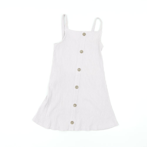 Firetrap Girls Beige Strappy Dress 9-10 Years, Cotton Blend