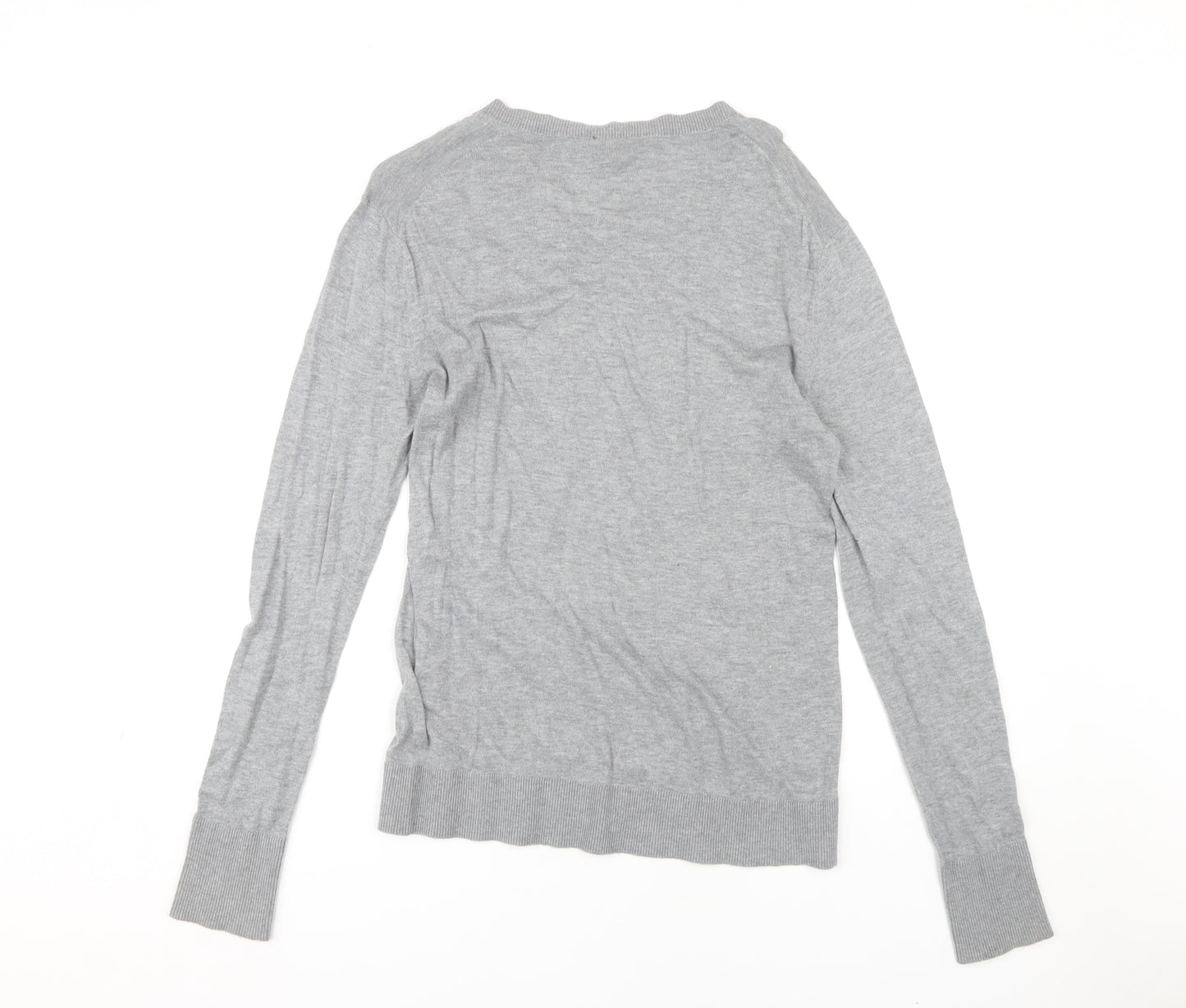 Armani Exchange Men's Grey V-Neck Pullover Jumper S