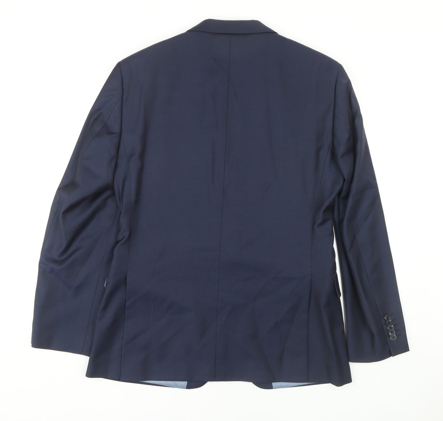T.M.Lewin Men's Blue Blazer 38R Regular Fit Wool