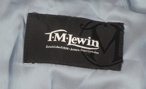 T.M.Lewin Men's Blue Blazer 38R Regular Fit Wool