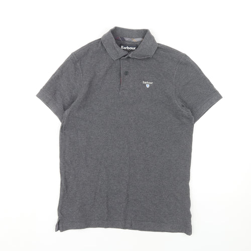 Barbour Men's Grey Polo Shirt, Size S, Short Sleeve