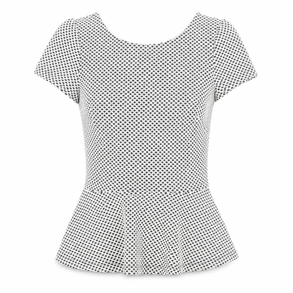 Banana Republic Women's XS Black White Geometric Blouse