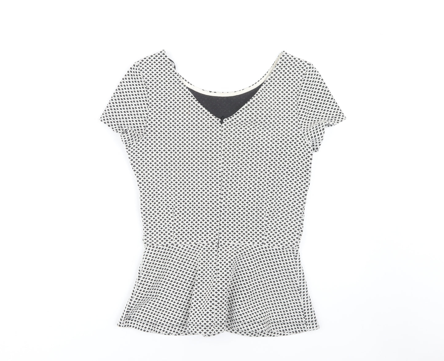 Banana Republic Women's XS Black White Geometric Blouse