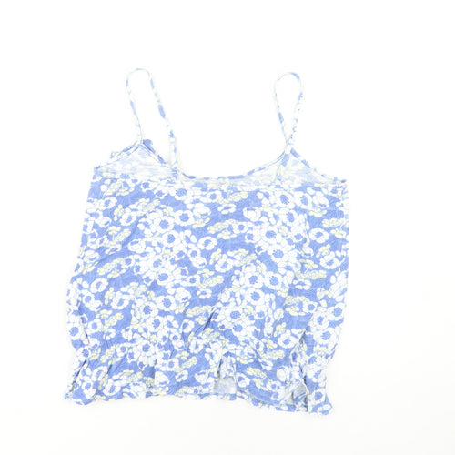 Mantaray Women's Blue Floral Camisole Tank Top, Size 8