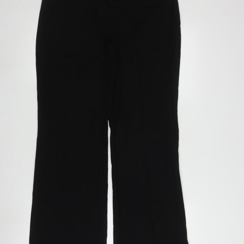 Marks and Spencer Women's Black Straight Trousers, Size 14