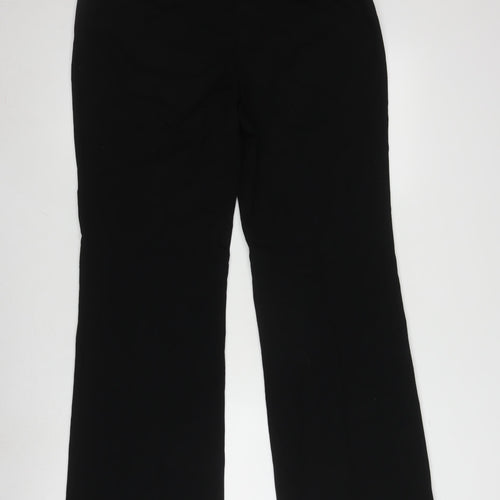 Marks and Spencer Women's Black Straight Trousers, Size 14