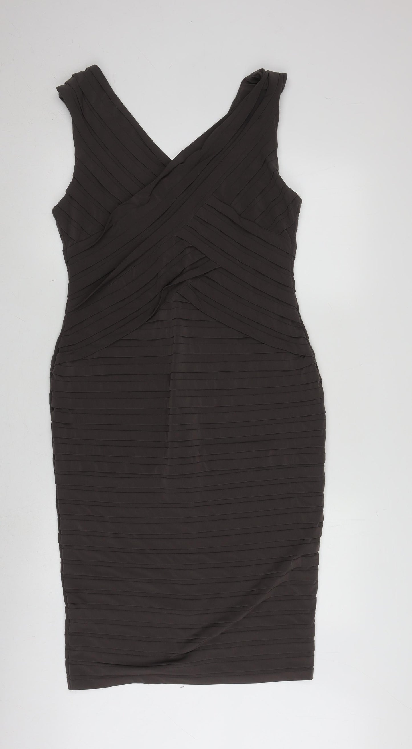 Mint Velvet Women's Black Bodycon Dress Size 16