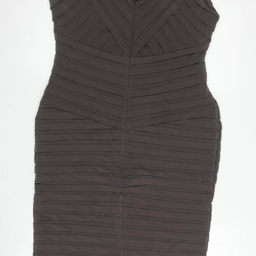 Mint Velvet Women's Black Bodycon Dress Size 16