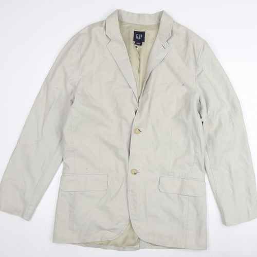 GAP Men's Beige Casual Blazer, M, Linen-Cotton