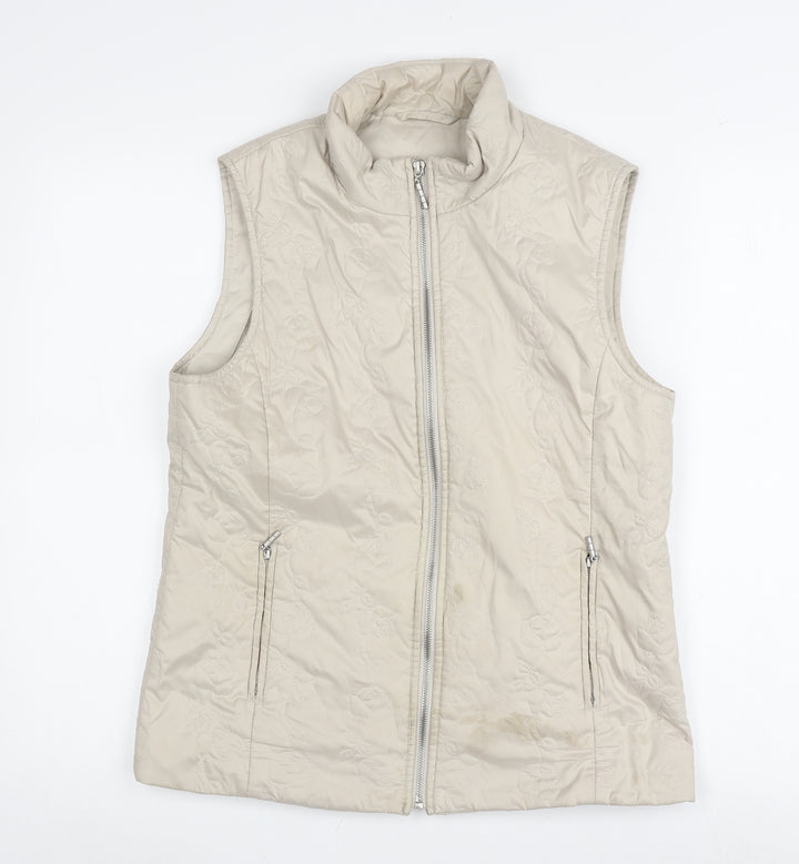 Dash Women's Beige Waistcoat Size 12 Classic Style