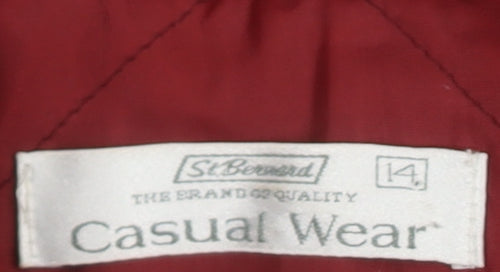St. Bernard Women's Red Overcoat Size 14